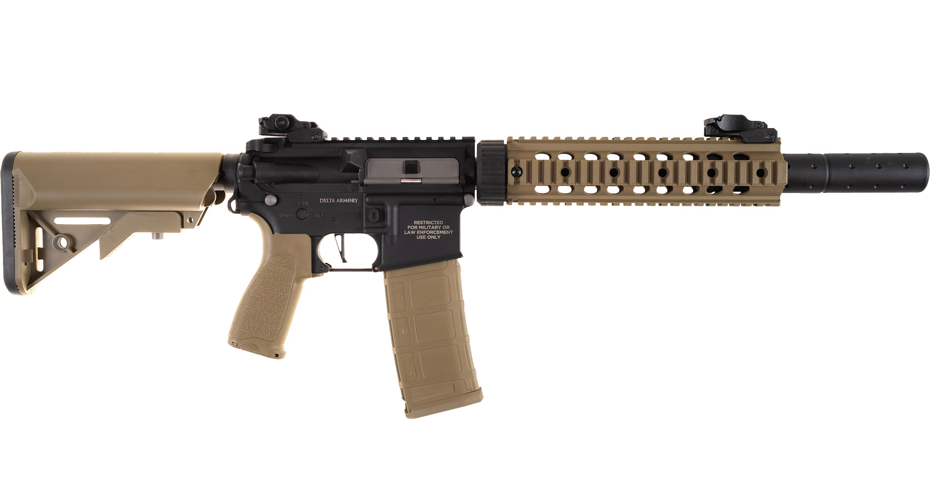 DA AR15 SILENTOPS 9” CHARLIE HALF TAN - imagine 3