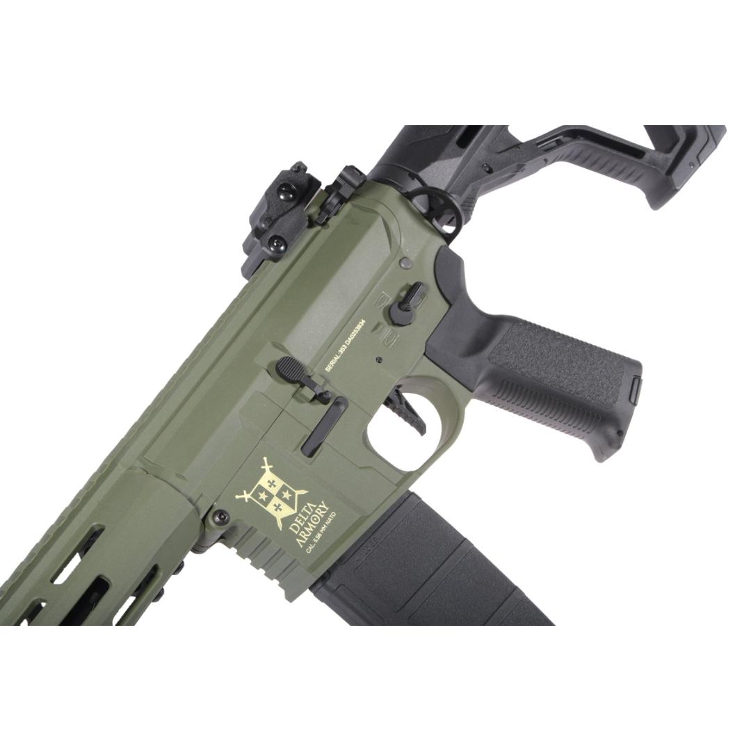 Replică Airsoft AR15 M-LOK 6,5″ Charlie Eagle Olive - Delta Armory - imagine 3