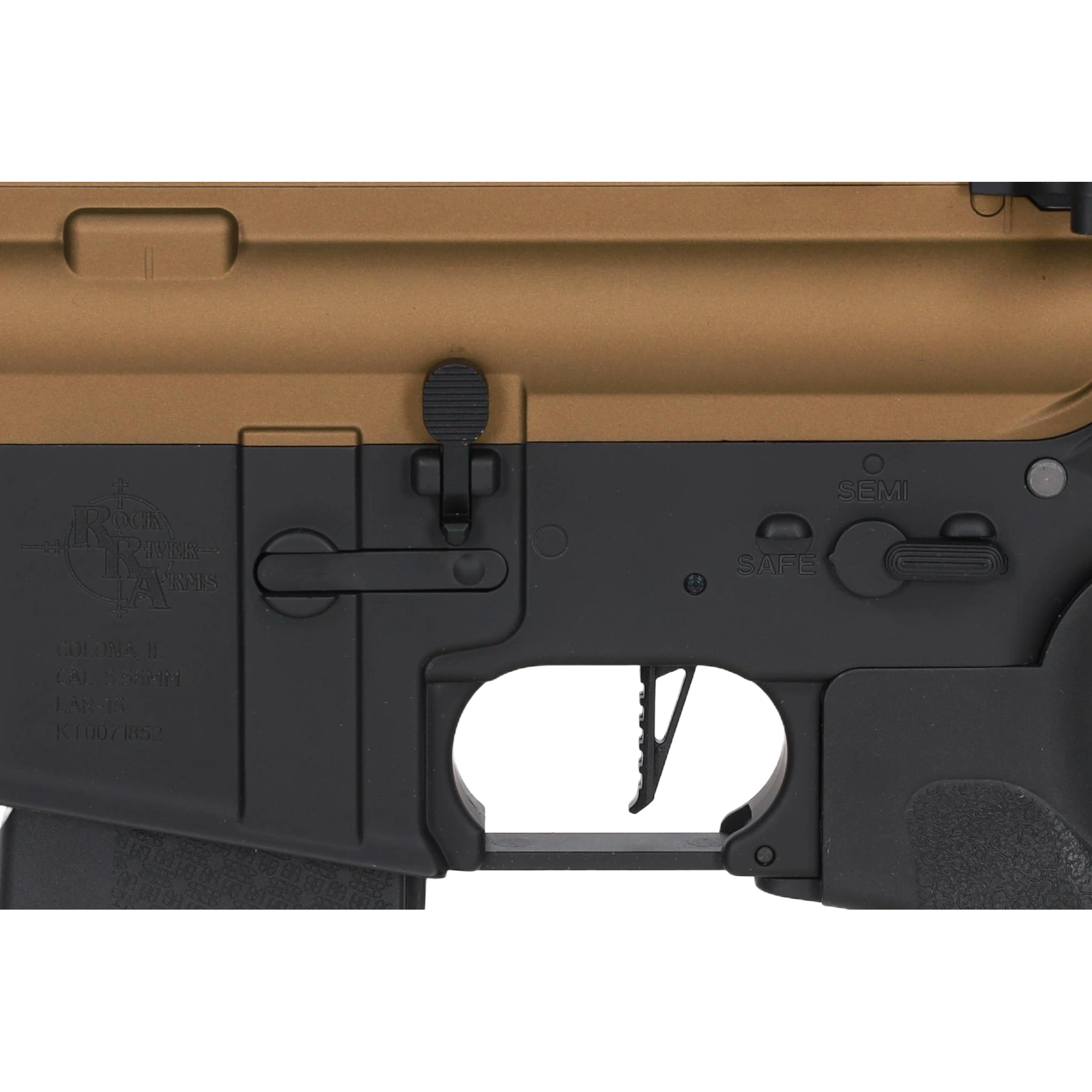 Replică airsoft RRA SA-E25 HAL ETU™ Chaos Bronze cu flash hider portocaliu - Specna Arms - imagine 4